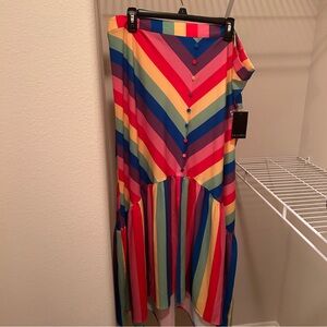 ELOQUII Rainbow Maxi skirt (NEW WITH TAGS)